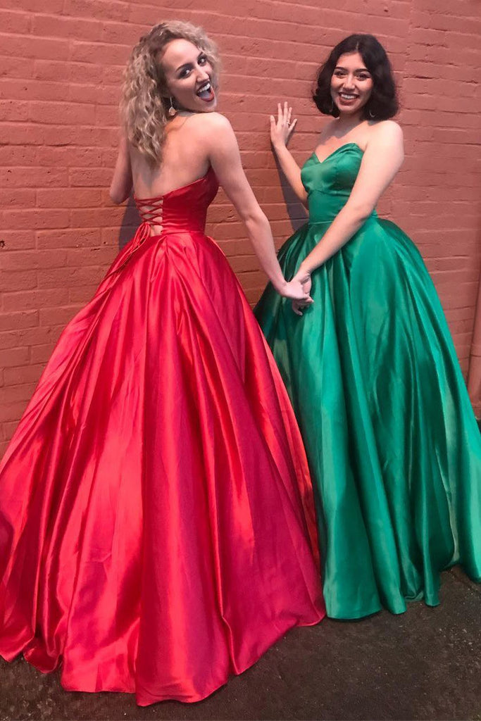 Simple Sweetheart A Line Prom Dress, Long Charming Evening Dresses INJ69