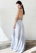 A Line Halter Chiffon Prom Dresses, Beading Long Evening Party Dress INJ42