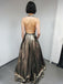 A-Line Halter Backless Long Prom Dress with Pockets INL64