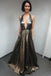 A-Line Halter Backless Long Prom Dress with Pockets INL64