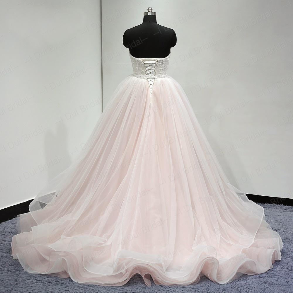 Sweetheart Lace Up Back Charming Affordable Long Pearl Pink Prom Dresses Ball Gown IN624