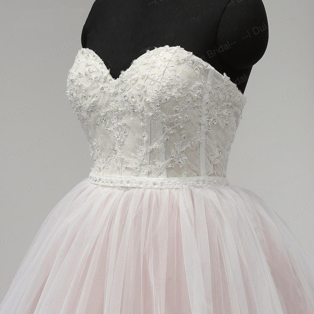 Sweetheart Lace Up Back Charming Affordable Long Pearl Pink Prom Dresses Ball Gown IN624
