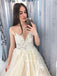 Charming Ball Gown Lace Appliques Long Prom Dresses, Elegant Evening Dresses INF9