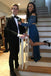Sexy Dark Teal Two Piece Off the Shoulder Long Sleeves Lace Chiffon Prom Dress INA45