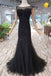 New Arrival Sequins Bodice Prom Dresses Tulle Mermaid Sweep Train INK11