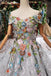 Princess Prom Dresses Off The Shoulder Lace Up Back Appliques Tulle INL18