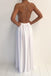 Sexy V-neck Spaghetti Strap Chiffon Long V Neck Prom Dress With Front Split INA56