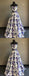 Cheap Long Two Piece A Line Floral Printed Straps Prom Dress INB92