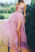 Sexy Pink Sweetheart Side Split Lace Appliques Pretty Long Prom Party Dress ING13