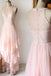 Princess Pink Lace Long Prom Dress Bridesmaid Dresses INK96