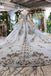 Ball Gown Light Blue Cap Sleeve Long Prom Dresses, Beaded Lace up Quinceanera Dresses INN75