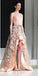 High Low Sweetheart Strapless A Line Lace Prom Dresses INF98