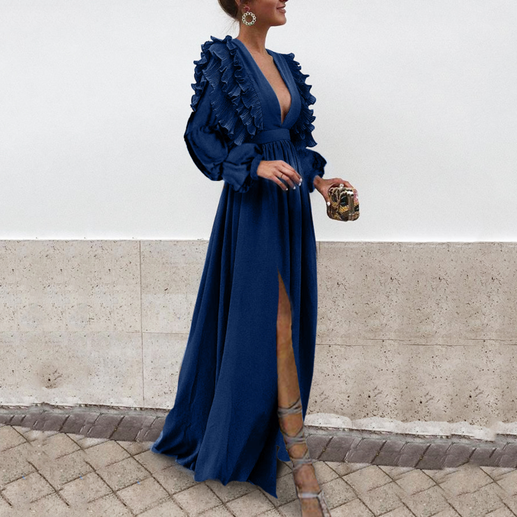 Boho Colorful V Neck A Line Cheap Bridesmaid Dress, Long Modest Dresses INH12