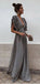 Boho Colorful V Neck A Line Cheap Bridesmaid Dress, Long Modest Dresses INH12