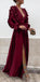 Boho Colorful V Neck A Line Cheap Bridesmaid Dress, Long Modest Dresses INH12