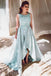Gorgeous Satin Beautiful Sleeveless High Low Prom Dress With Lace INI43