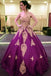 Gold Lace Appliques Sweetheart Ball Gown Prom Dress Sweet 16 Dress Quinceanera Dresses INI59