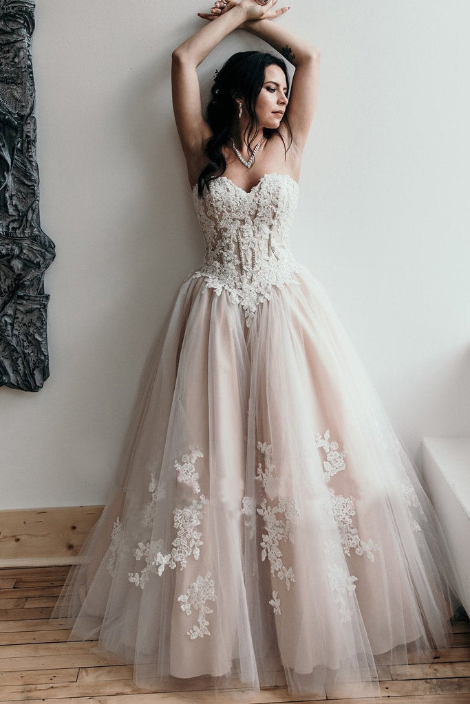 Beautiful Sweetheart A Line Appliques Long Prom Dress Sexy Evening Dresses ING16