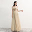 Charming Off the Shoulder A Line Tulle Long Prom Dresses With Beading ING70