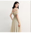Charming Off the Shoulder A Line Tulle Long Prom Dresses With Beading ING70