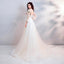 Pretty A Line Long Sleeves Tulle Appliques  Prom Dresses With Flowers ING69