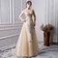 A Line Long Prom Dresses With Beading Formal Evening Gown INL30
