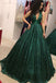 Shinny Green Sequined Ball Gown Cheap Prom Dress, Quinceanera Dresses INH73