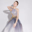A Line Halter Tulle Long Prom Dresses With Appliques INL28