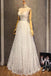 Unique Spaghetti Straps V-Neck Lace Up A-Line Long Prom Dress INF25