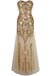 Mermaid Gold Tulle Sequins Prom Dress,Sweetheart Long Bridesmaid Dresses INE78