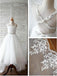A-line/Princess Spaghetti Straps Sleeveless Beading Organza Flower Girl Dresses With Lace IN721