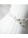 A-line/Princess Spaghetti Straps Sleeveless Beading Organza Flower Girl Dresses With Lace IN721