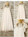 Ivory A-line Scoop Sleeveless Chiffon Floor-Length Flower Girl Dresses IN716