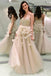 Sweetheart A Line Tulle Long Pleats Prom Dress With Flowers ING86