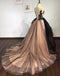 Black Lace V Neck A-line Formal Prom Dress, Long Ball Gown Evening Dresses ING34