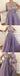Long Sleeve  A-line Sparkly Star Lace Lilac Long Prom Dresses ING83