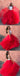 Charming Red Ball Gowns Organza Ruffle Sequin Top Prom Dresses INF68