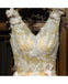 Charming Flowy Long Tulle V Neck Prom Dress With Lace Butterflies IN989