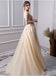 A Line Long Prom Dresses With Beading Formal Evening Gown INL30