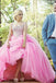 Plus Size Prom Dress,Pink Prom Dress,Beading Prom Dresses,Ball Gown Prom Dress,Long Prom Gown