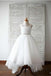 Beading Flower Girl Dress,Long Flower Girl Dresses,White Flower Girl Dress