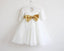 Long Sleeves Light Ivory Lace Tulle Flower Girl Dress With Silver Sash IN206