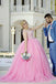 Pink Tulle Sweetheart Beading Sleeveless Ball Gown Long Plus Size Prom Dress IN665