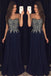 Sweetheart Prom Dresses,Navy Blue Prom Dresses,Chiffon Prom Dress,Long Prom Gown