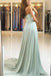 Sweetheart Strapless Cheap Long Chiffon Prom Dresses with Lace IN781