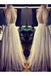 beautiful A-line Cheap Long Sexy Simple Ivory High Neck Tulle Prom Dress IN759