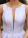 A-Line Floor-Length Lilac Printed Prom Dress, Simple Long Evening Dresses INJ12