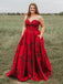 New Arrival Burgundy Sweetheart Floral Long Plus Size Prom Dresses with Pockets INH67