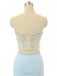 Elegant Mermaid Sweetheart Chiffon Sweep Train Split Front Light Sky Blue Prom Dresses IN621