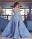 Elegant Sweetheart Mermaid Prom Dress With Detachable Train,Fashion Blue Evening Dresses IN872